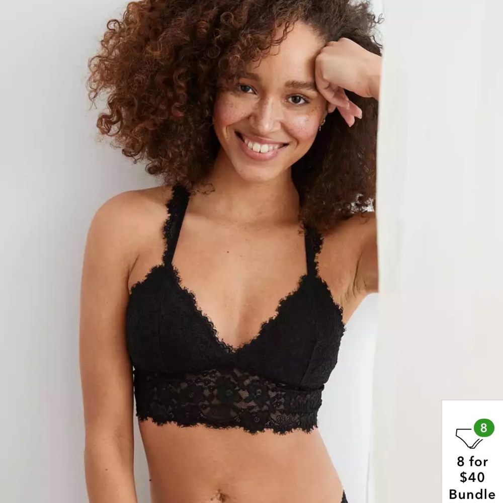 Aerie eyelash lace racerback bralette - Picture 1 of 13